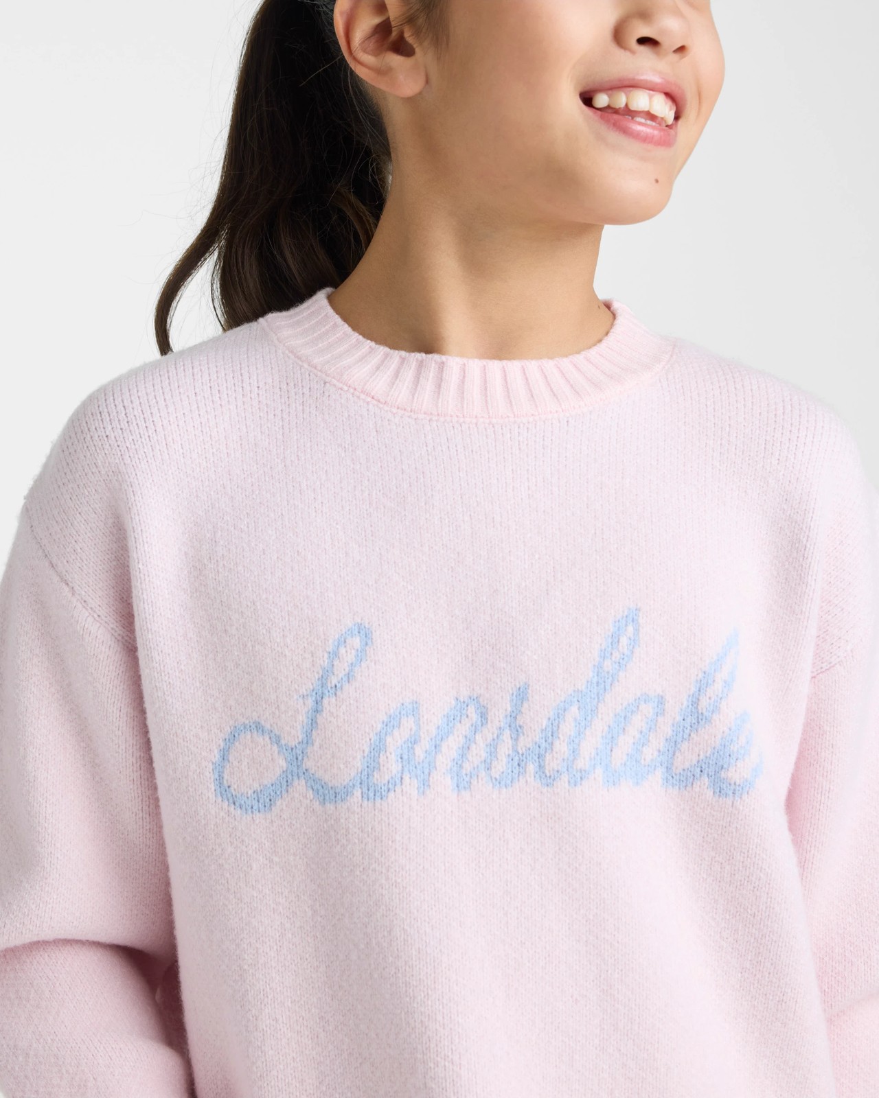 Lonsdale Knit Jumper – Light Pink 3 of 5
