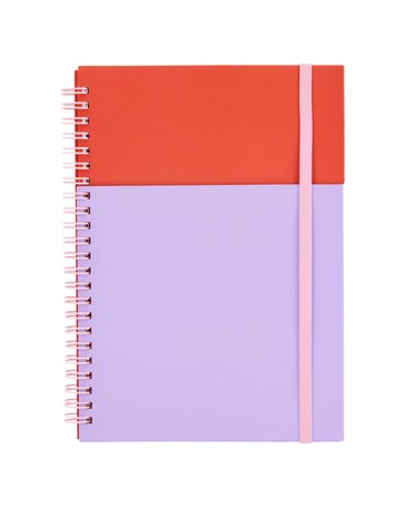 Anko A5 Colour Block Red Notebook