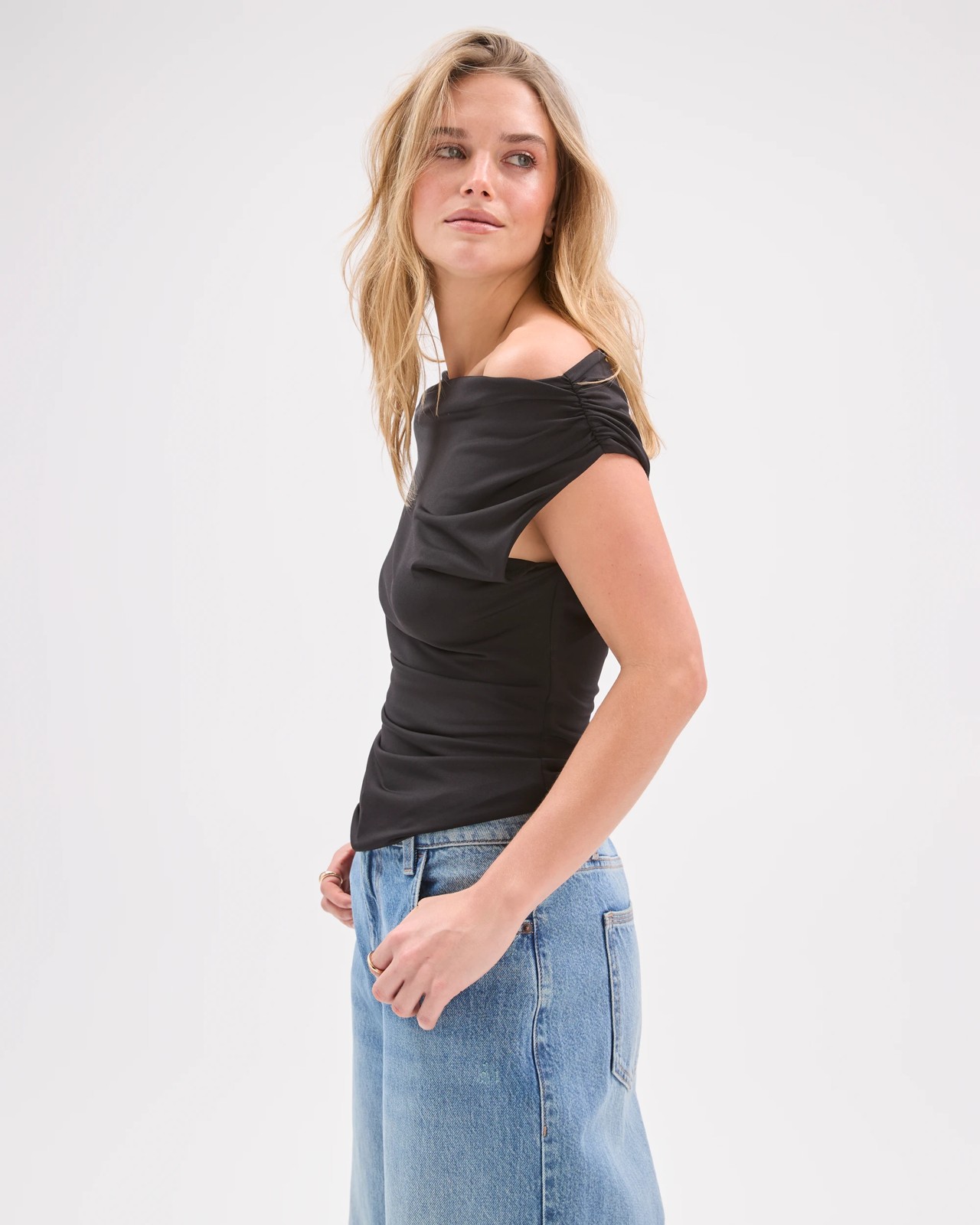 Lily Loves Jersey Drape Off-Shoulder Top 6 of 6