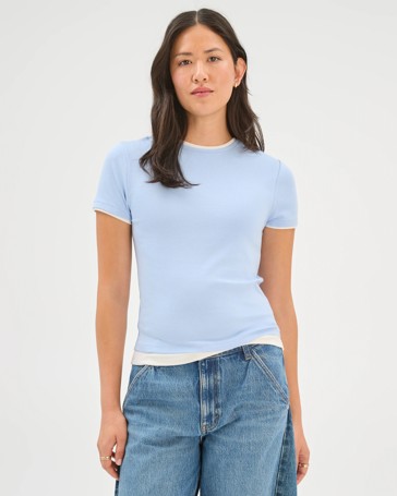 Soft Touch Double Layer Fitted T-Shirt