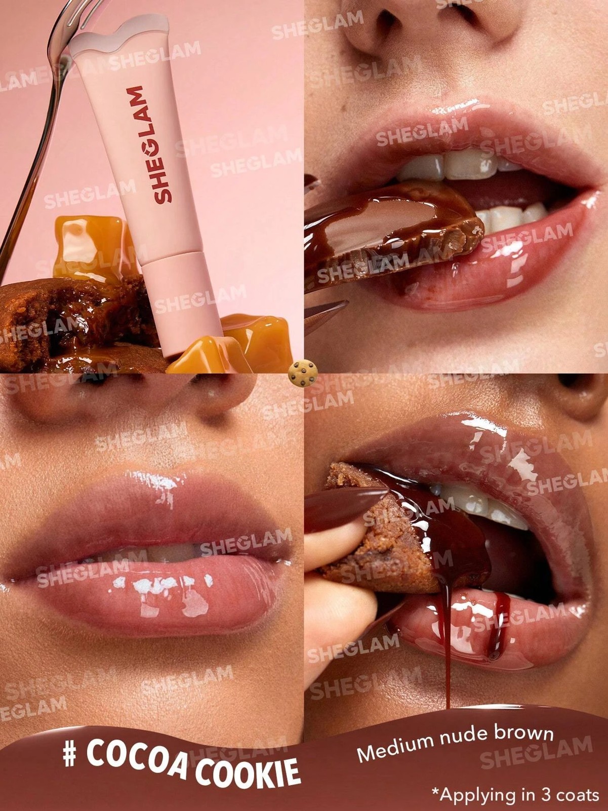 SHEGLAM Crystal Glaze Moisturizing Lip Care - Cocoa Cookie 2 of 5