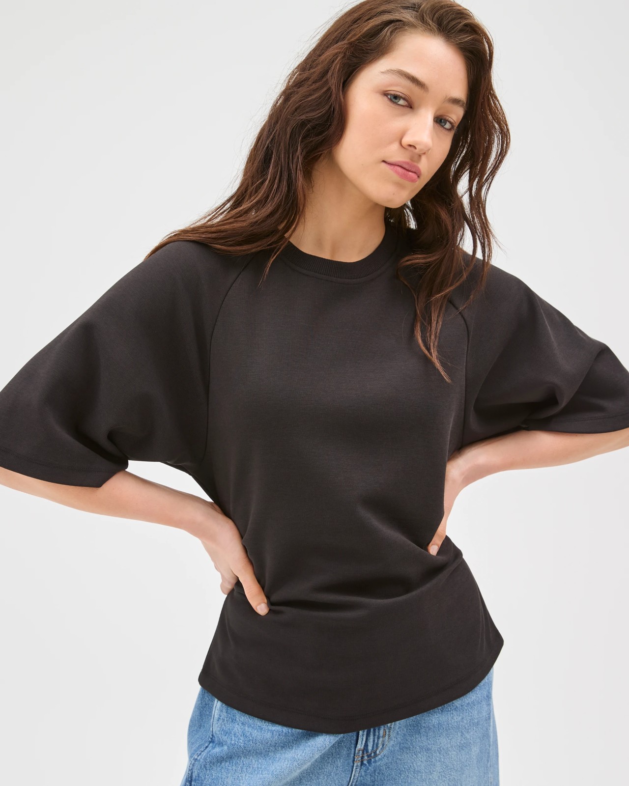 Lily Loves Cinched Waist T-Shirt - Black 5 of 5