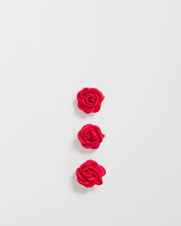 3 Pack Mini Rosette Hair Clips