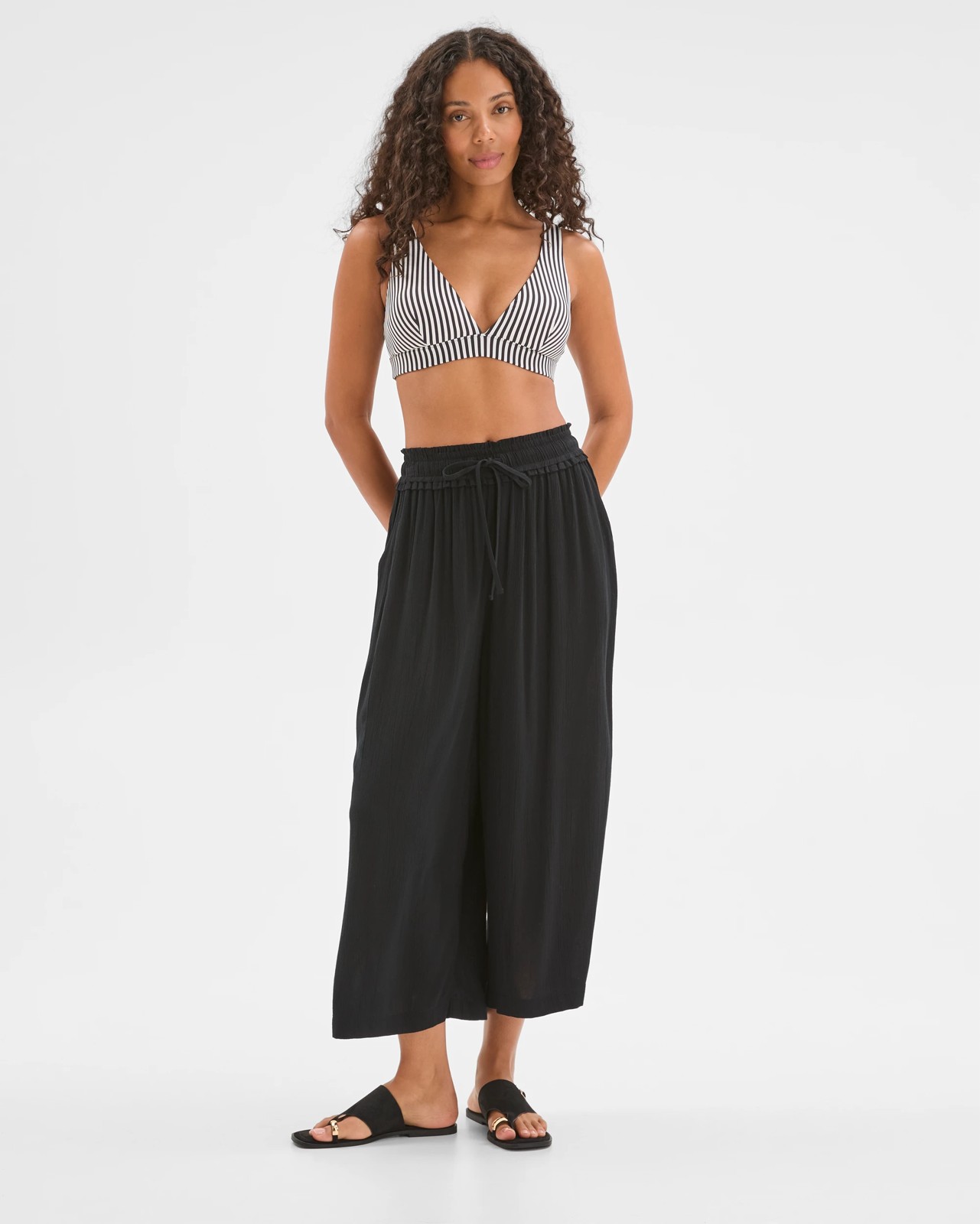 Resort Shirred Waist Crinkle Pants 4 of 5
