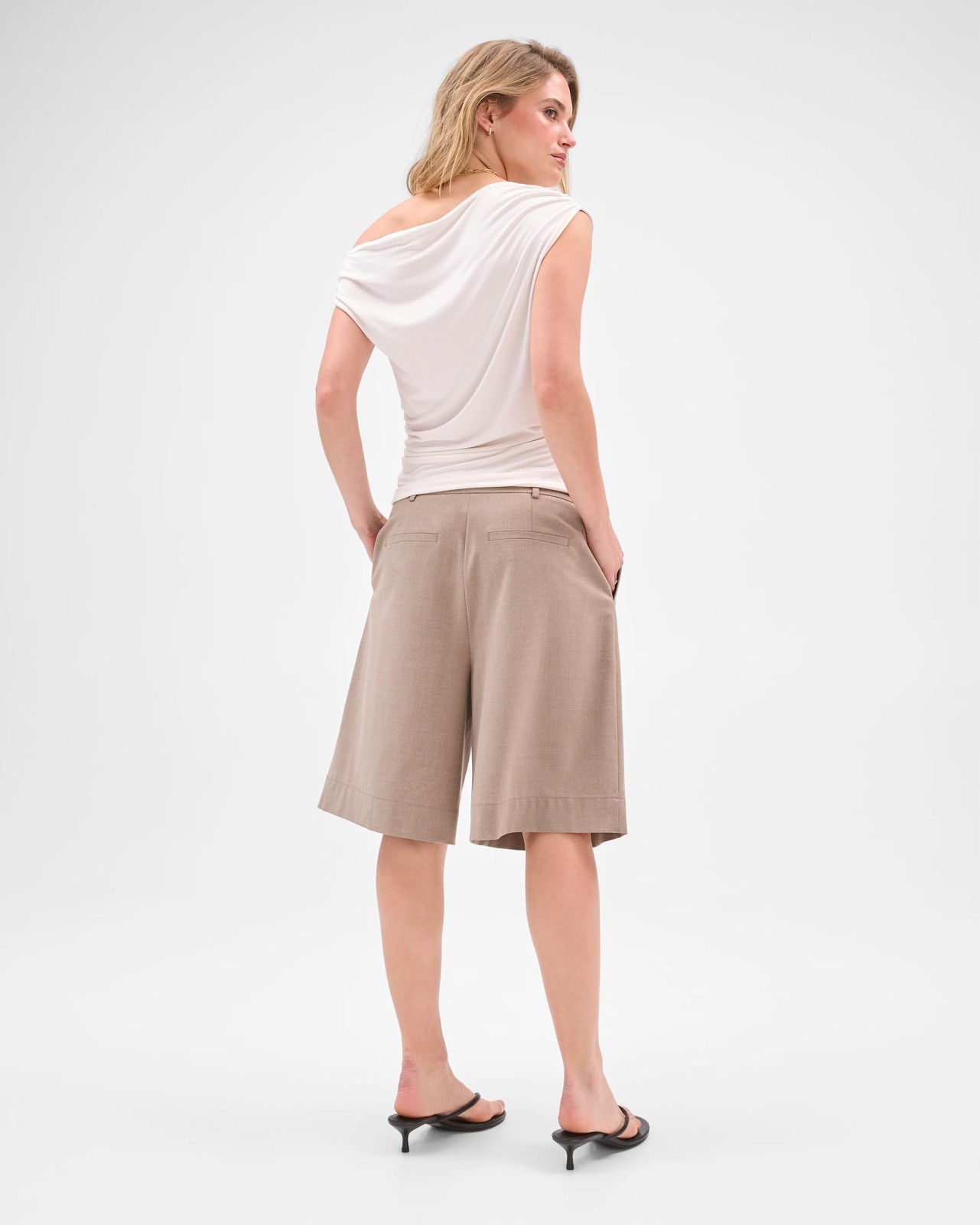 Lily Loves Tailored Bermuda Shorts - Smoked Taupe 6 of 6