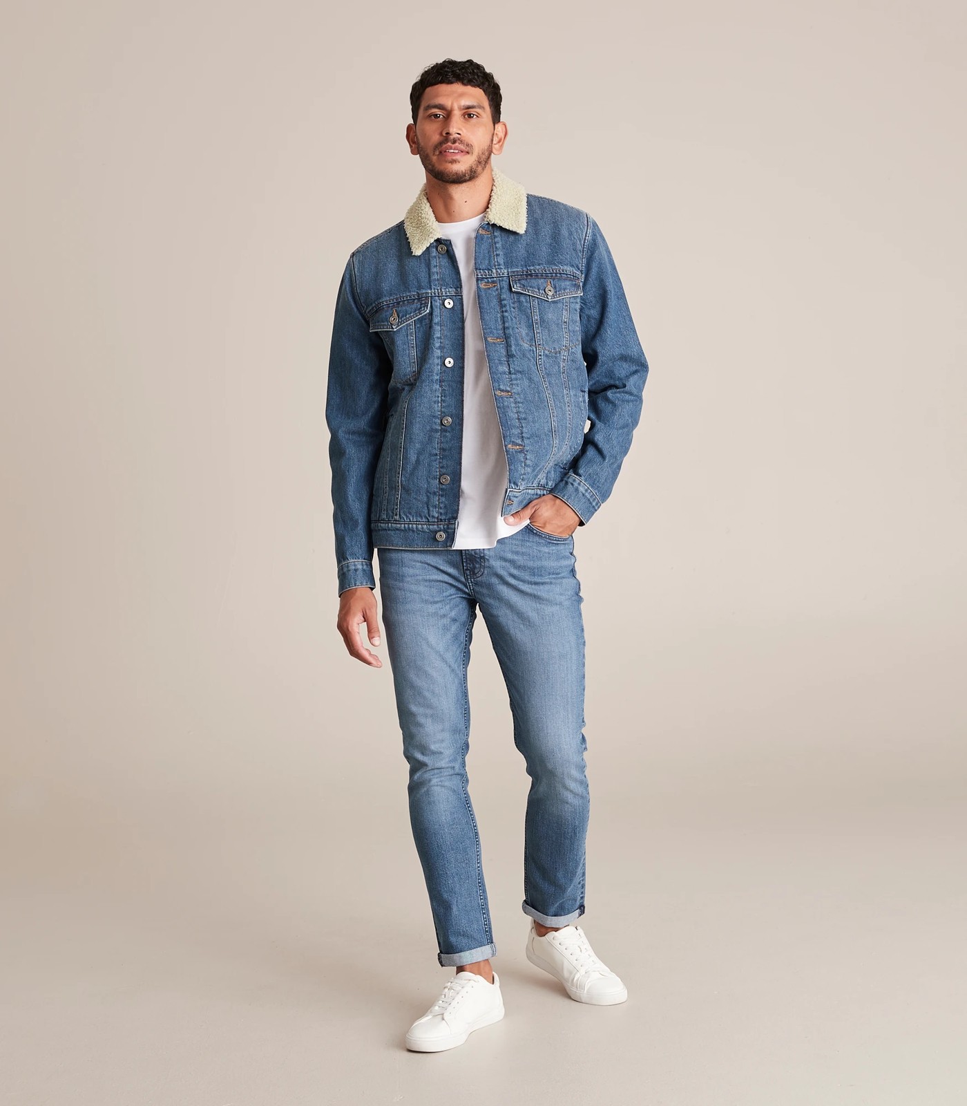 Denim Sherpa Jacket | Target Australia