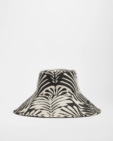 Womens Wide Brim Reversible Bucket Hat