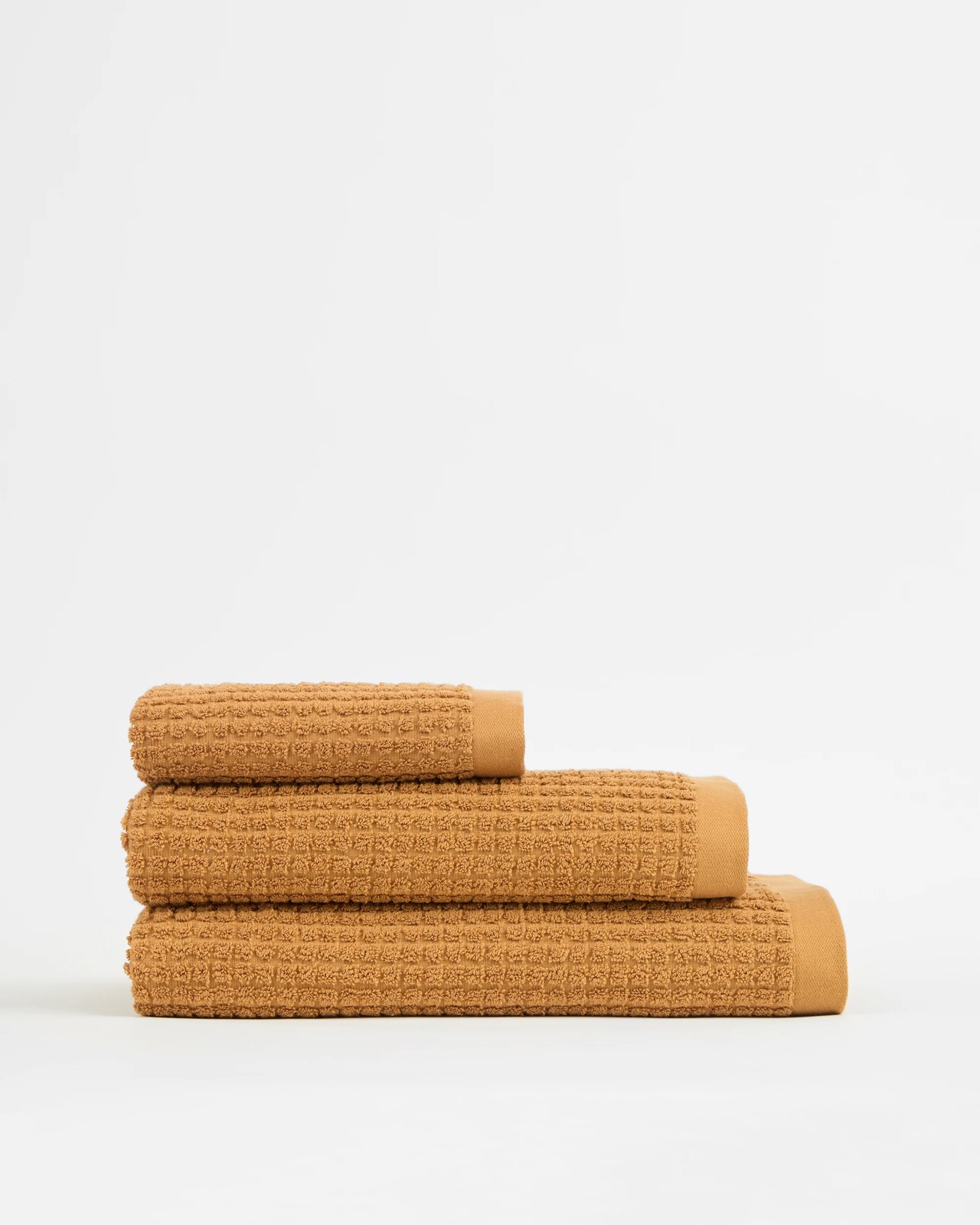 Cassie Textured Australian Cotton Bath Sheet - Amber 3 of 3
