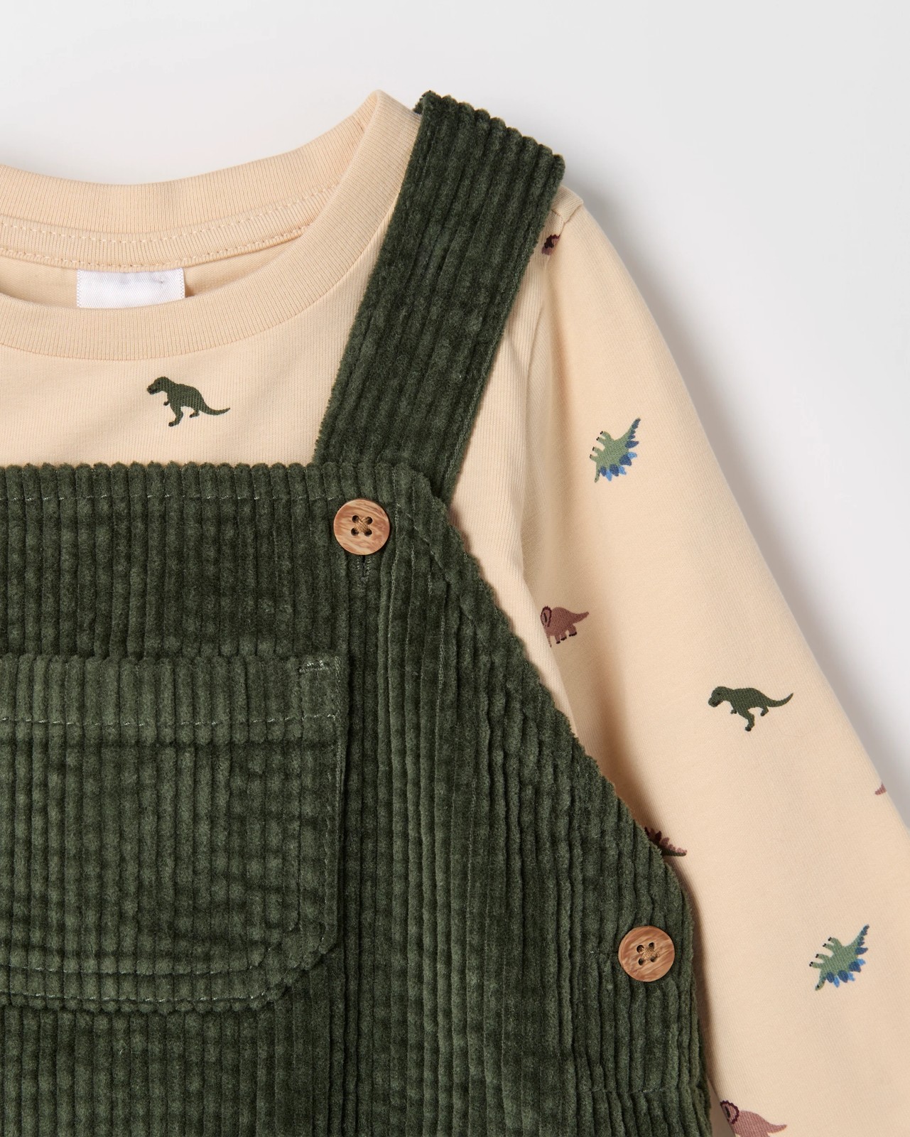 Baby Cord Overalls and T-Shirt Set - Beetle 2 of 3