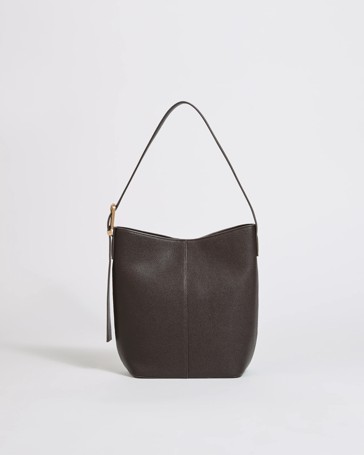 Pebble Seamed Bucket Tote Bag