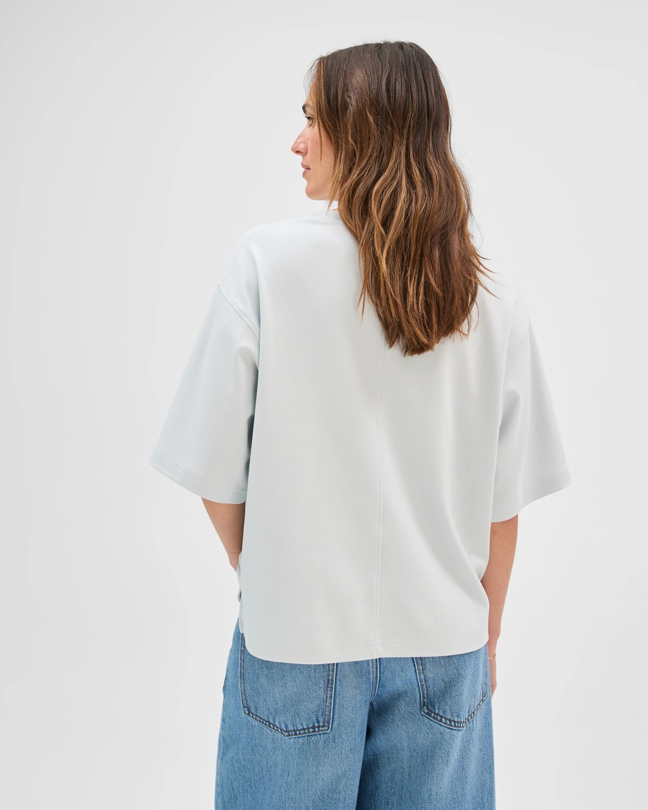 Australian Cotton Heavyweight Boxy T-Shirt - Glacier 6 of 6