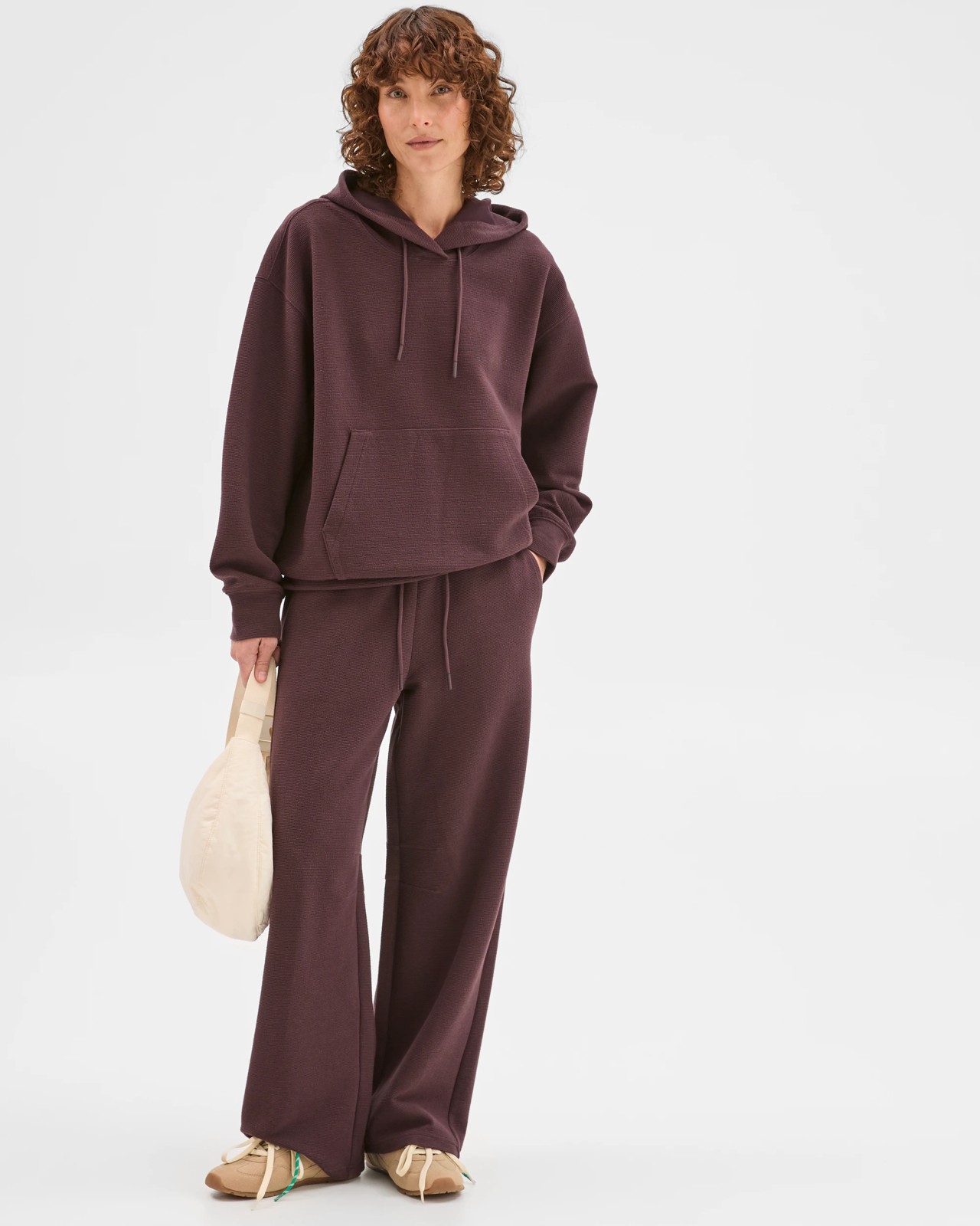 Active Australian Cotton Blend Crinkle Hoodie - Raisin 2 of 5