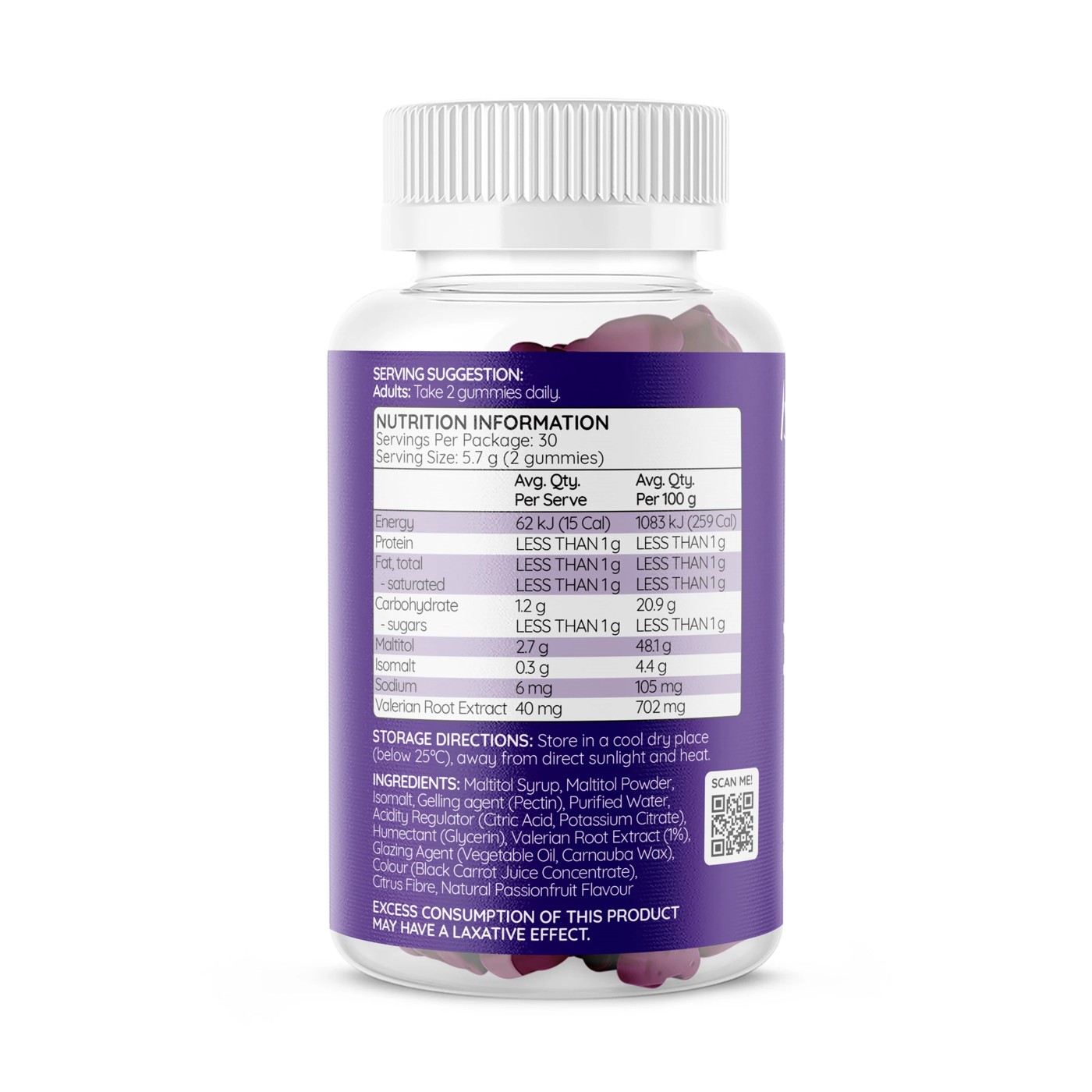 60 Pack Haircarebear Sweet Dreams Gummies 171g 2 of 3