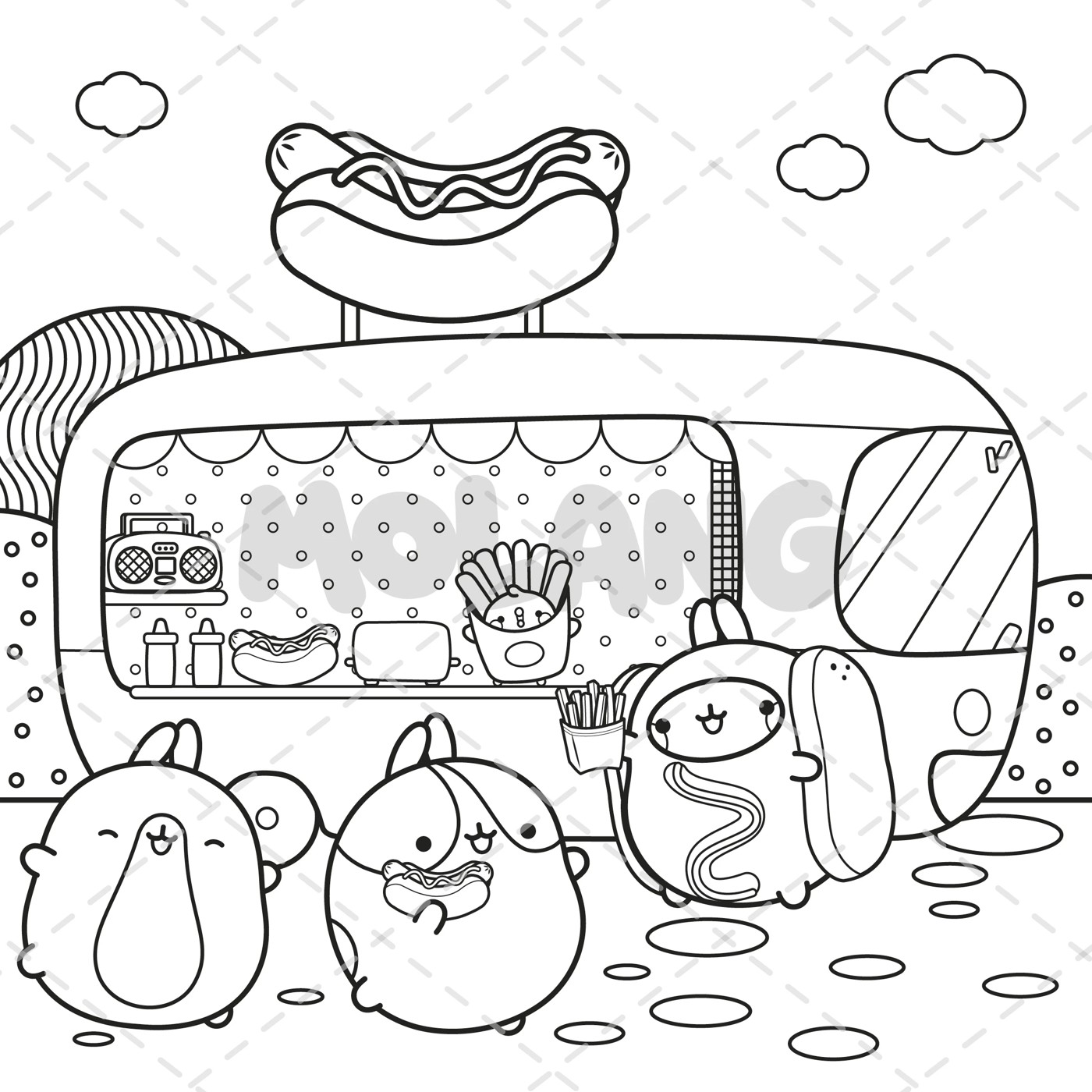Molang Cafe Cuties: A Cosy Colouring Book 3 of 5