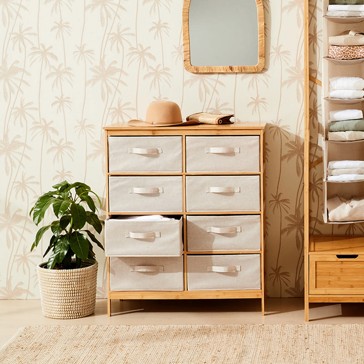 Bamboo Chest, 8 Drawer - Anko