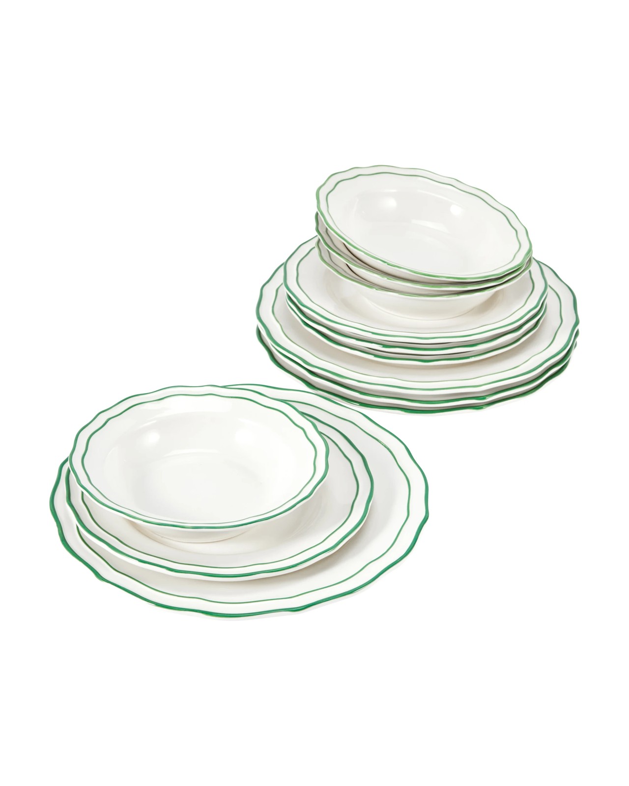 Anko Green Edge 12 Piece Dinner Set 3 of 6