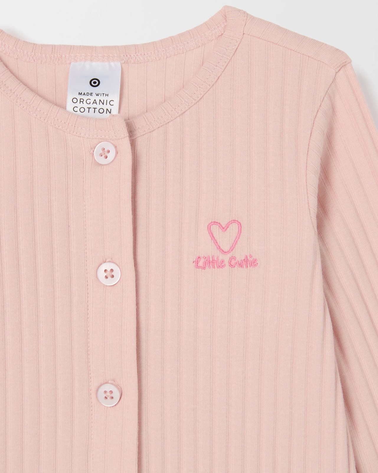 Baby Organic Cotton Rib Bodysuit with Cardigan Set - Lotus 3 of 3