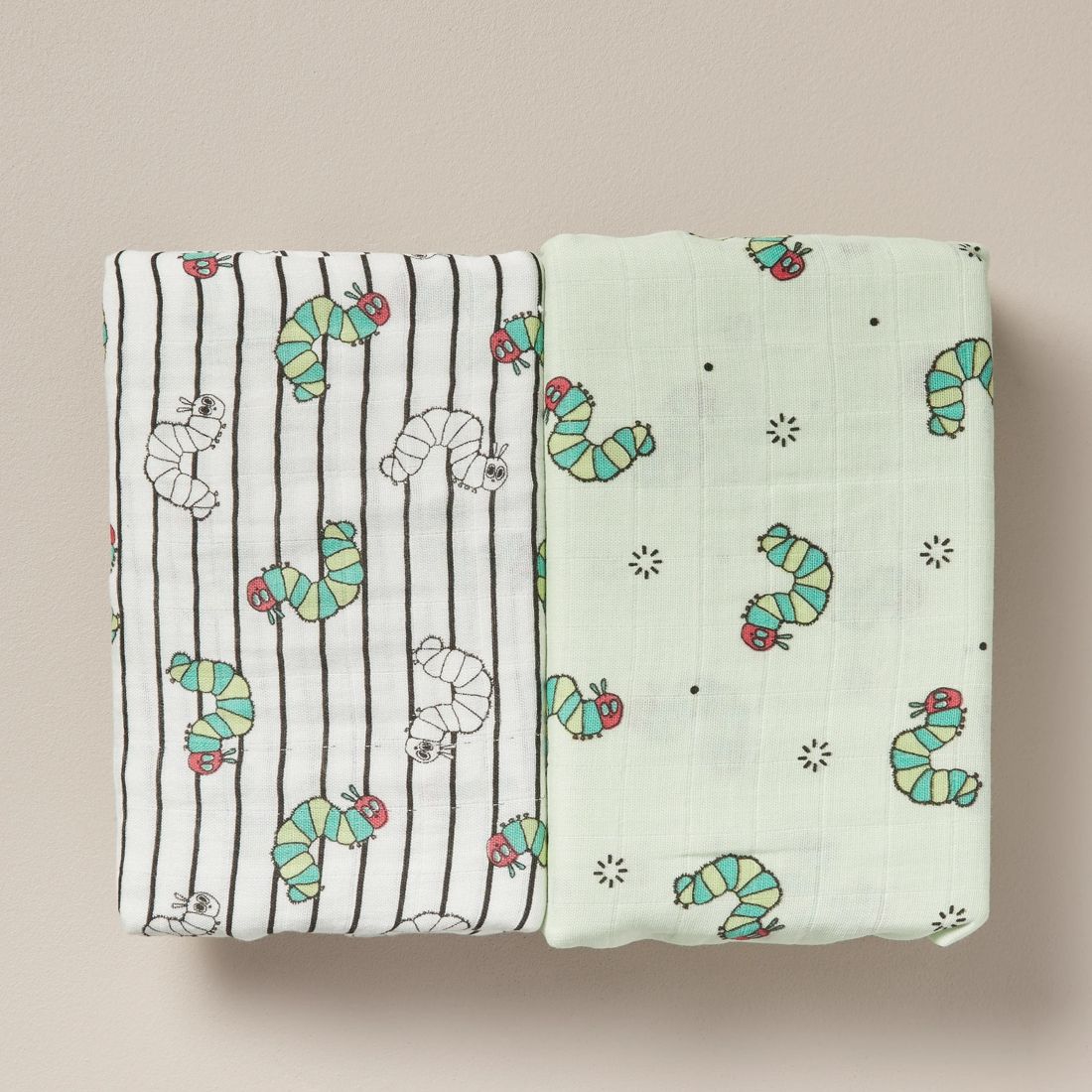2 Pack Eric Carle Hungry Caterpillar Muslin Wraps Target Australia