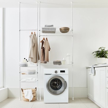 Telescopic Shelving Unit, White - Anko