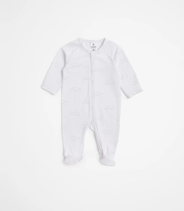 Baby Organic Cotton Print Zip Coverall