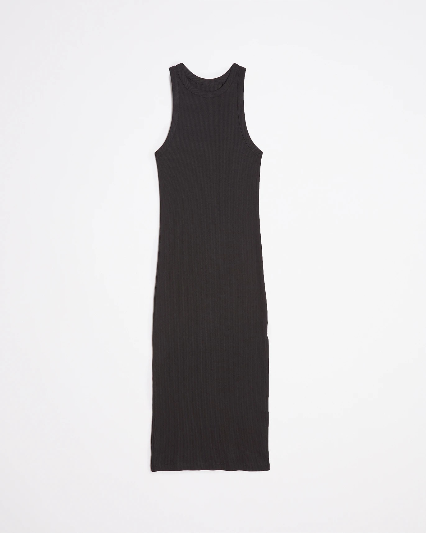 Australian Cotton Rib Racer Midi Dress - Lily Loves - Oatmeal