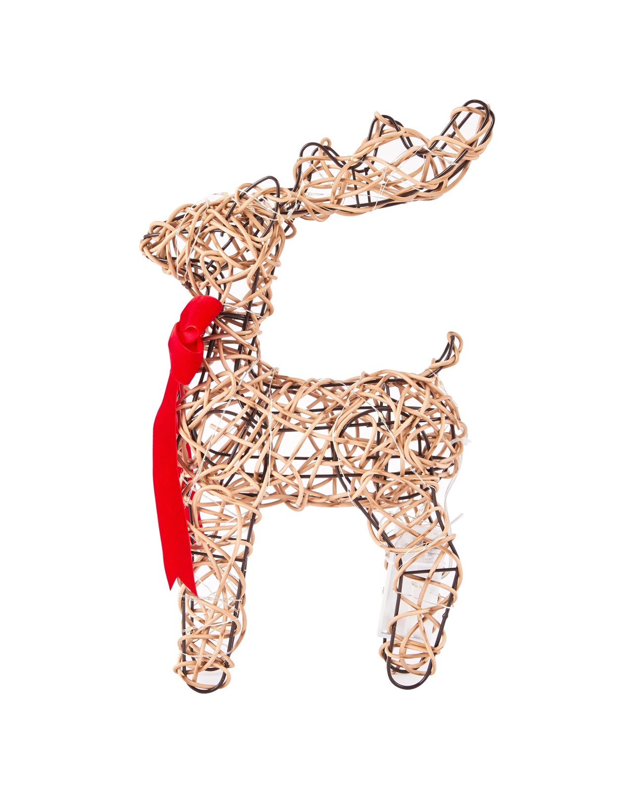Anko Battery Operated LED Light Up Rattan Look Reindeer - Small 5 of 6