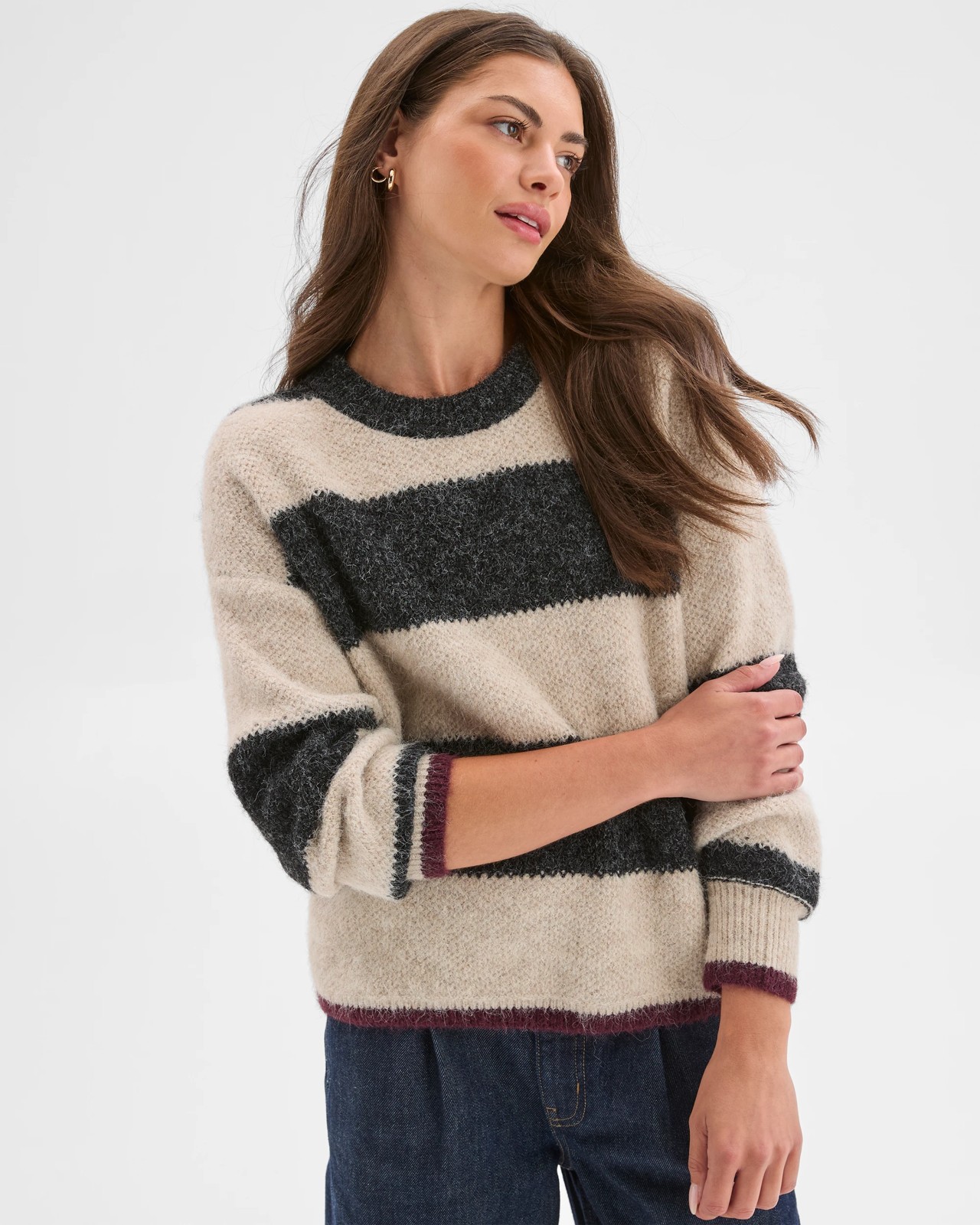Petites Crew Neck Honeycomb Stitch Jumper 2 of 6