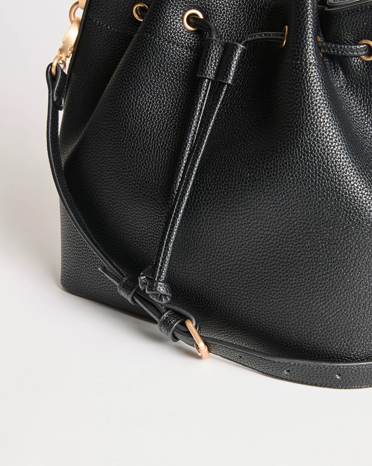 Top Handle Bucket Bag - Black 2 of 2