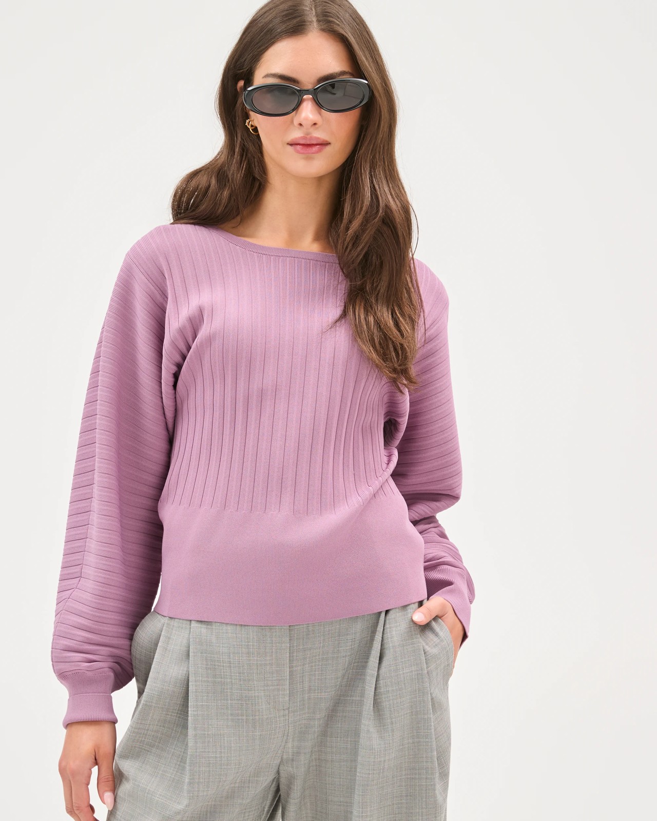 Petites Long Dolman Sleeve Knit Jumper 3 of 5