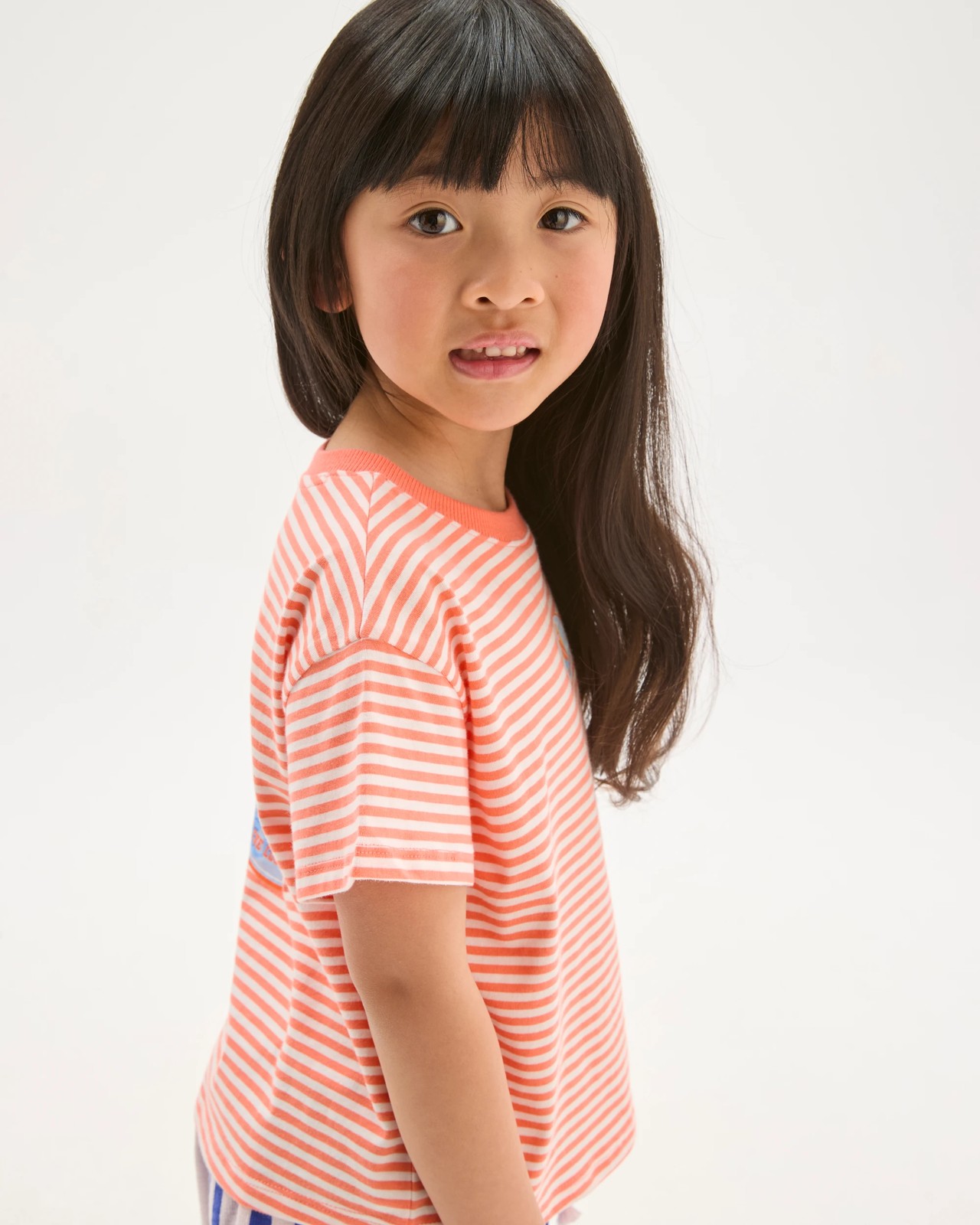 Australian Cotton Oversized T-Shirt - Orange Stripe Sporty 6 of 6