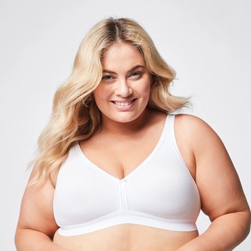 Australian Cotton Blend Womens Plus Size Moulded Wirefree Bra