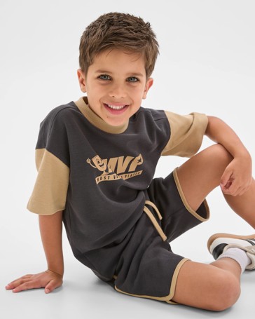 Australian Cotton Textured T-Shirt and Shorts 2 Piece Set