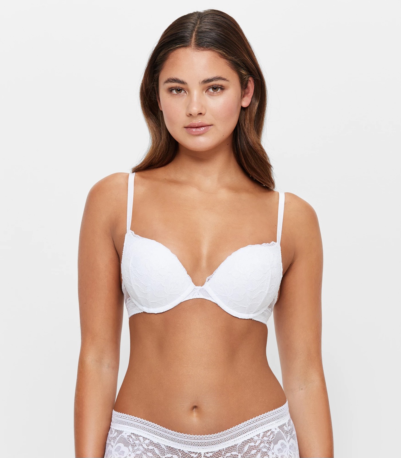 Lace Push Up Bra - Lily Loves - White