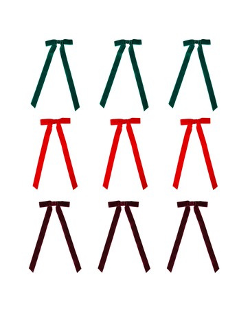 Anko 3 Pack Velvet Bows - Assorted