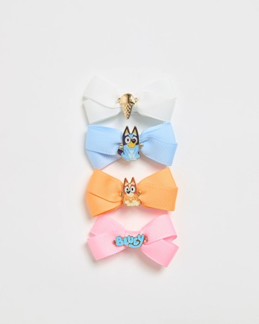 Bluey & Bingo 4 Pack Bow Clips
