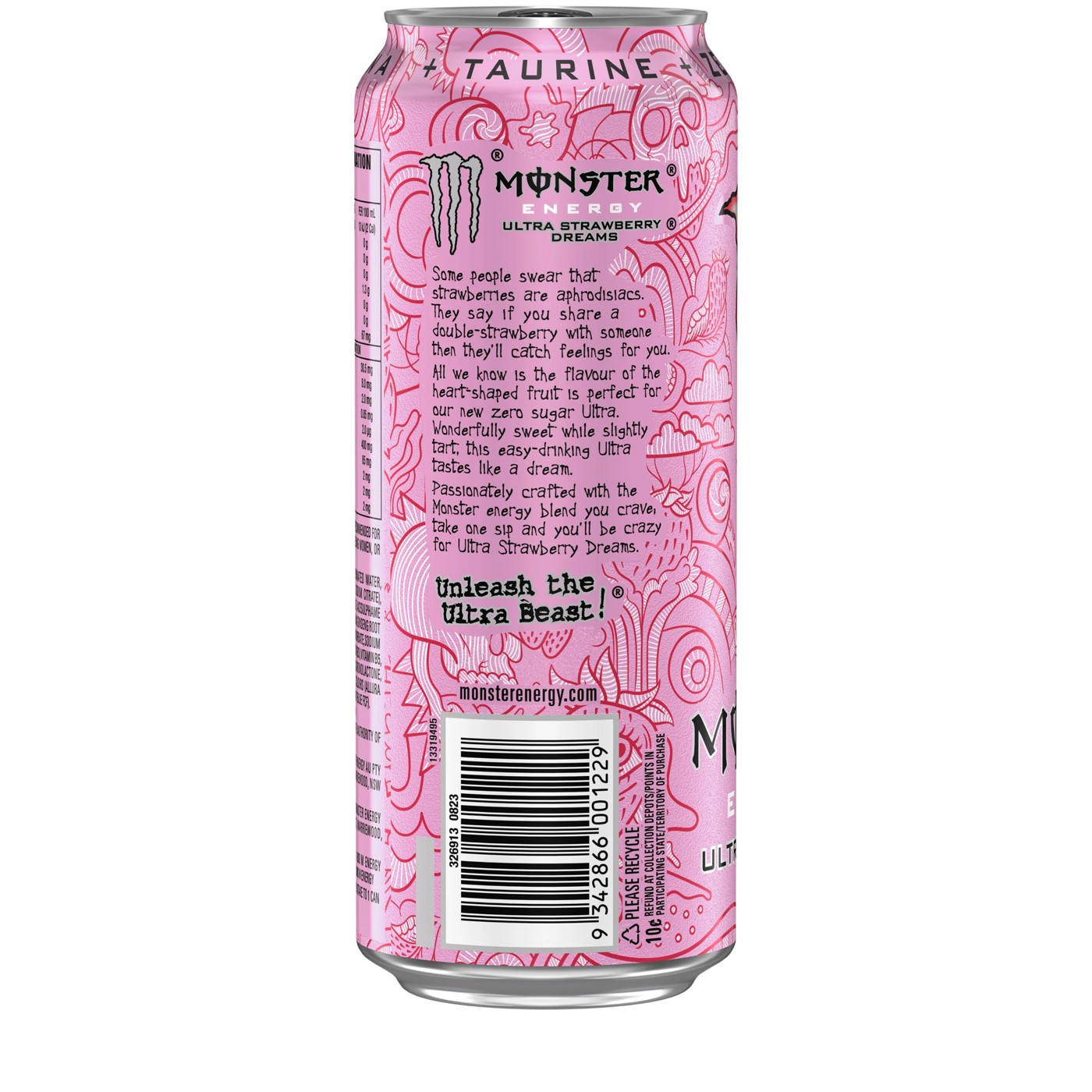 Monster Energy Drink Ultra Strawberry Dreams 500ml 4 of 5