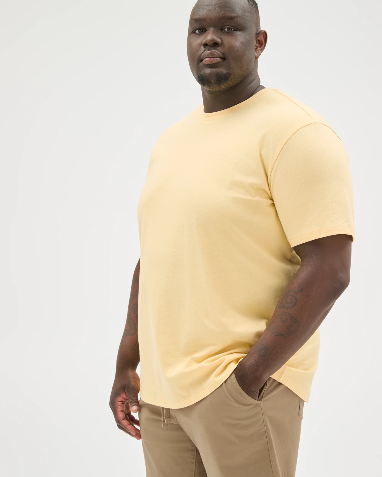 Plus Size Australian Cotton Crew T-Shirt - Golden 5 of 6