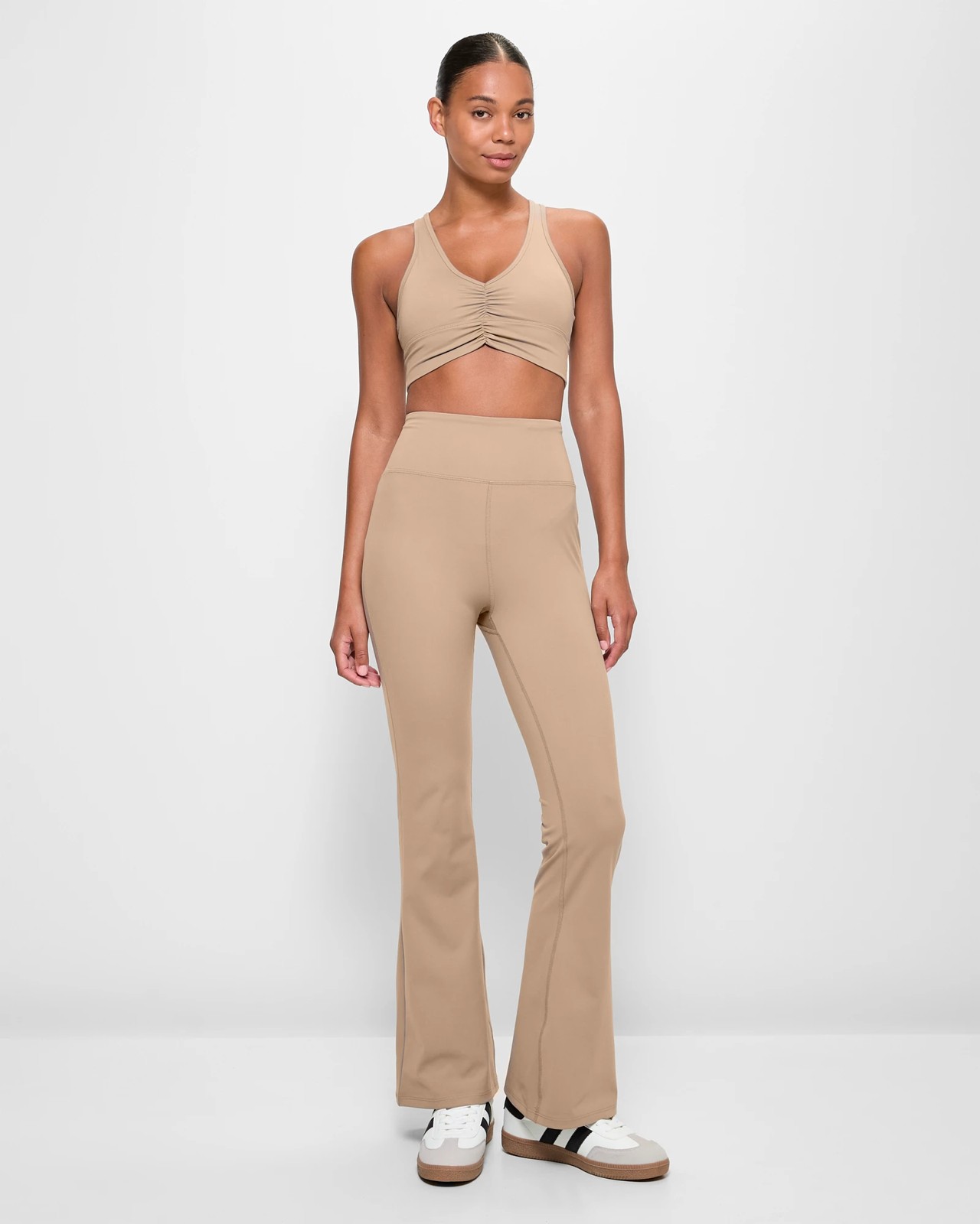 Active Ruched Plunge Crop Top 2 of 5