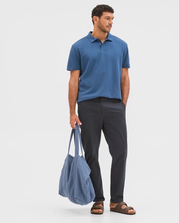 Australian Cotton Textured Fashion Polo Top