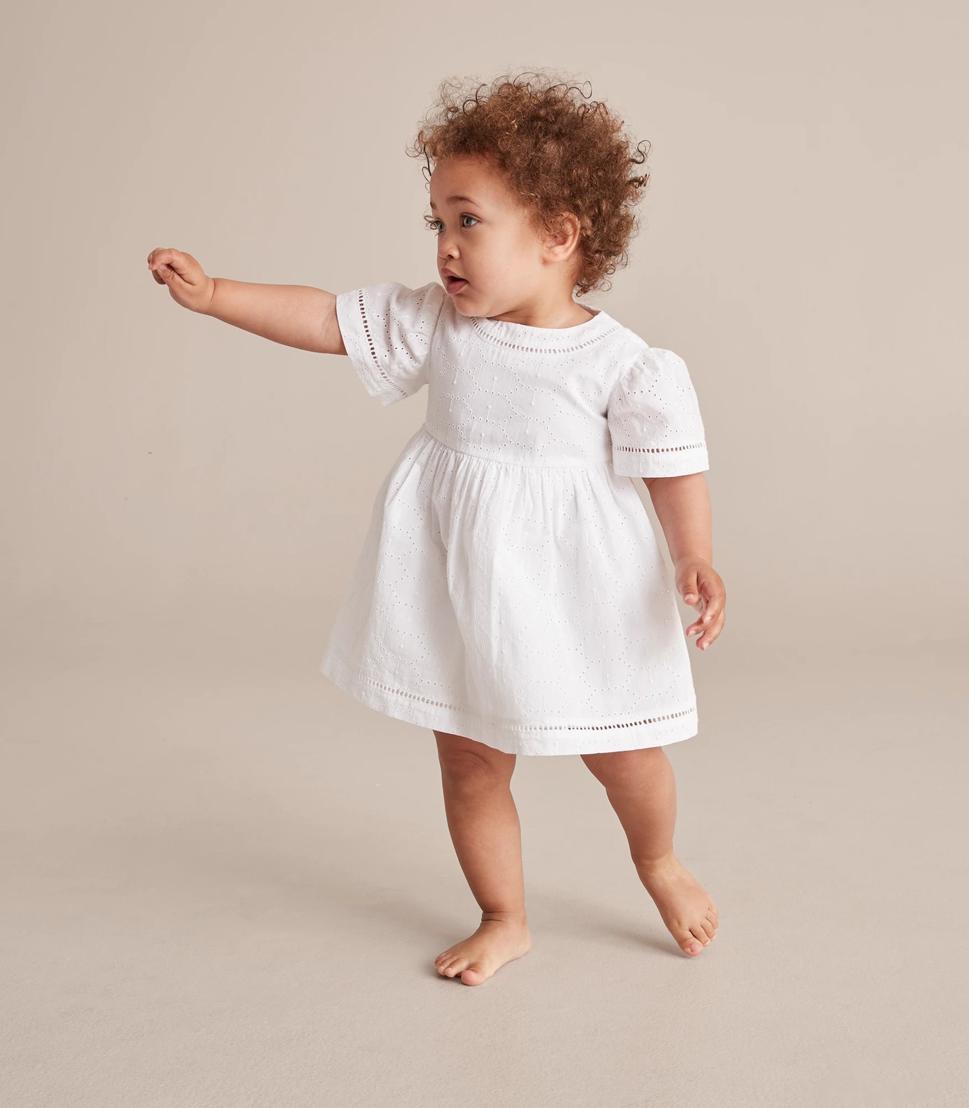 2 Piece Baby Broderie Dress and Bloomer Set 5 of 6