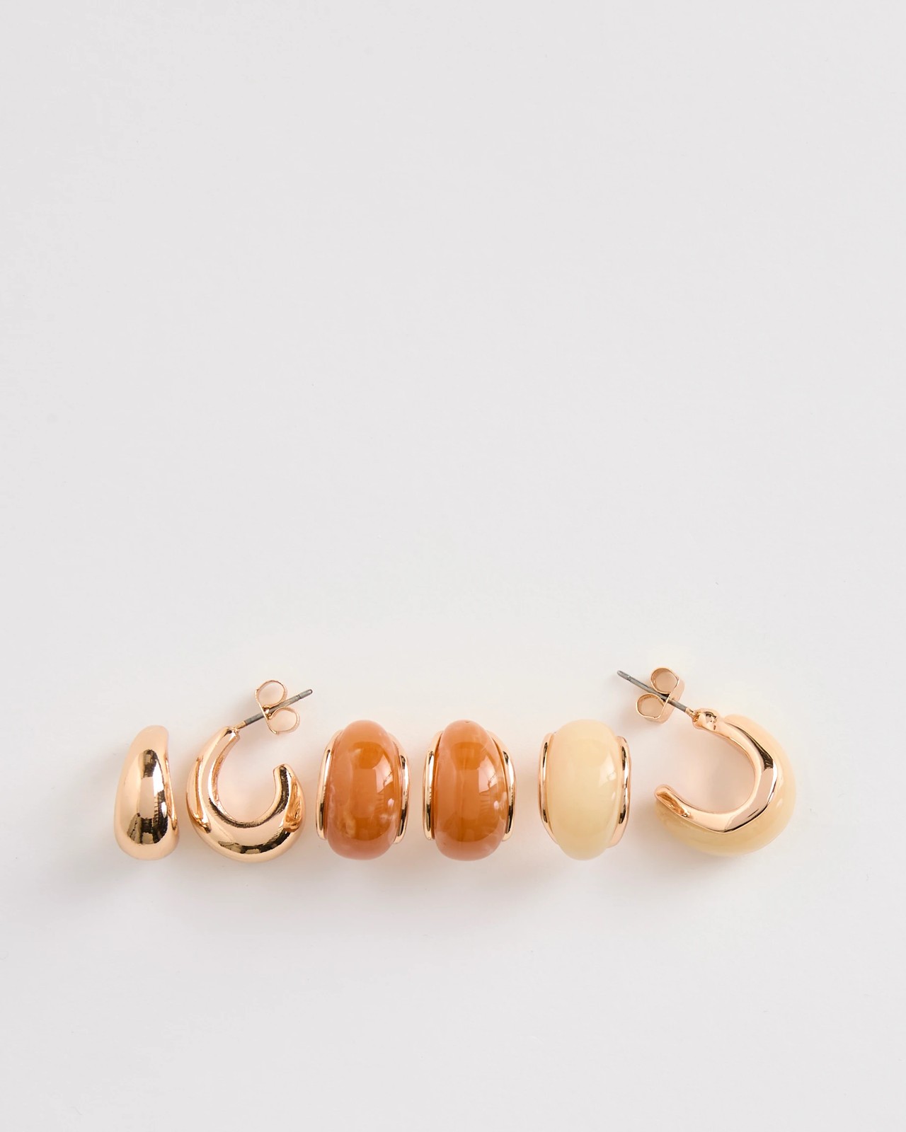 3 Pack Resin Teardrop Earrings 2 of 2