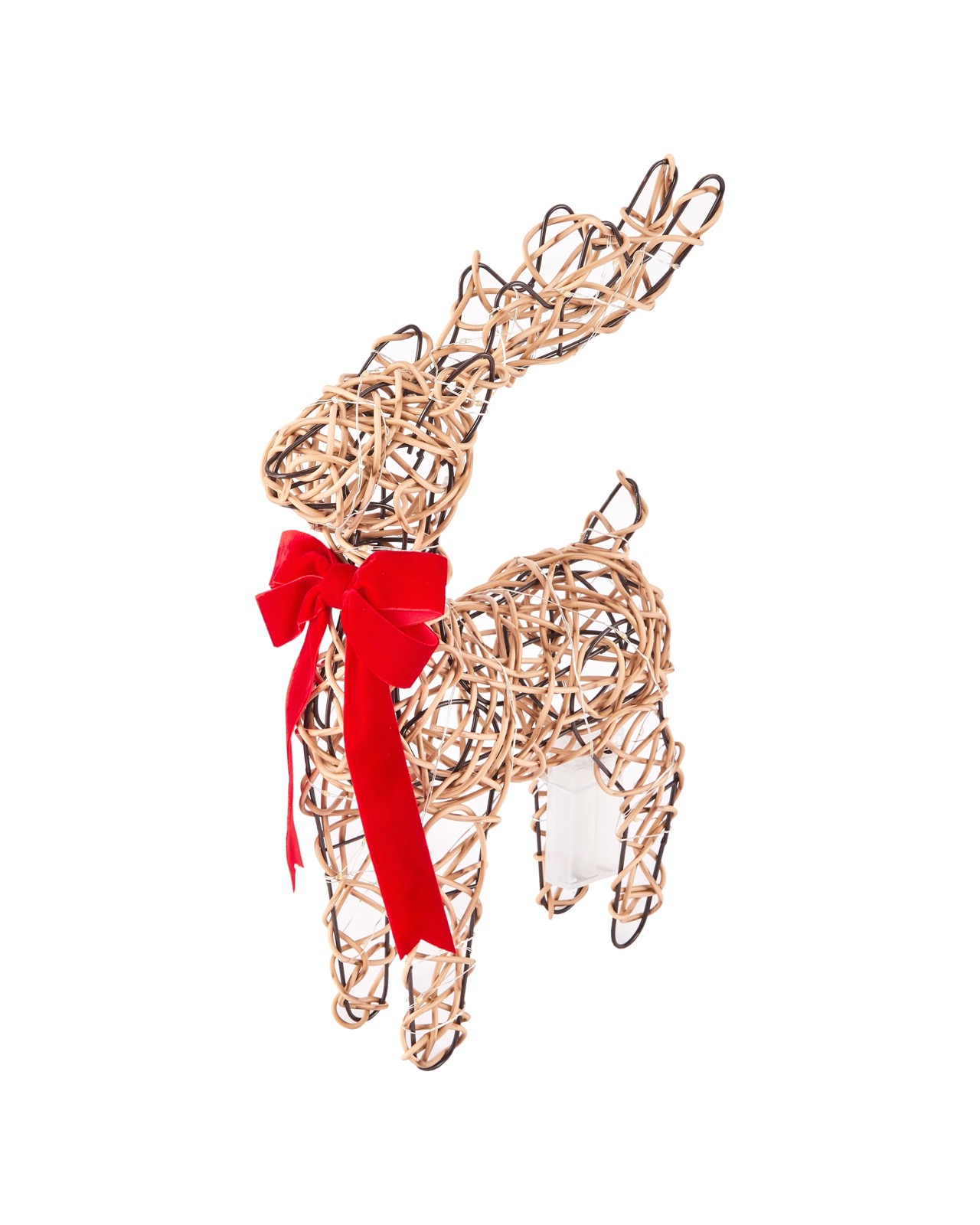 Anko Battery Operated LED Light Up Rattan Look Reindeer - Small 4 of 6