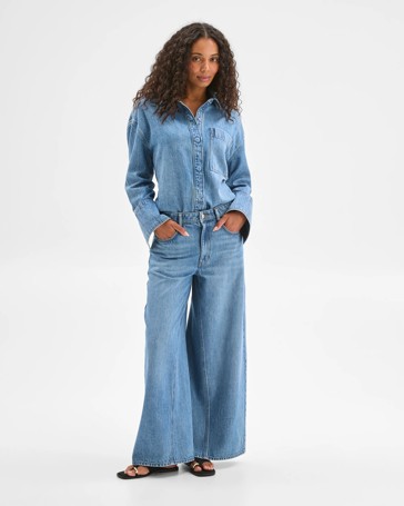 Wide Leg Slouch Denim Jeans