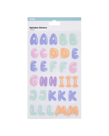 Anko Alphabet Stickers - Bubble