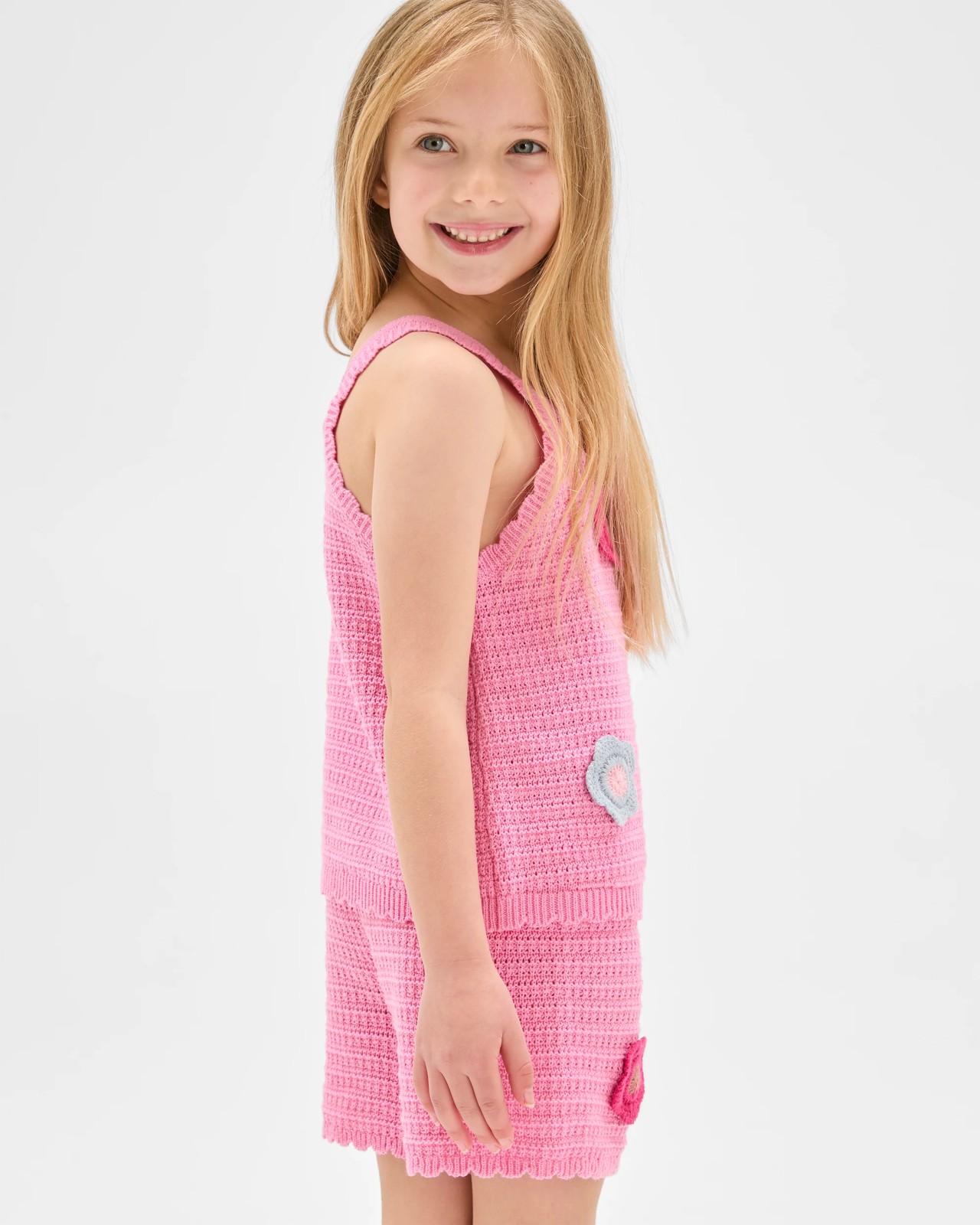 Australian Cotton Crochet Tank Top and Shorts Set 3 of 5