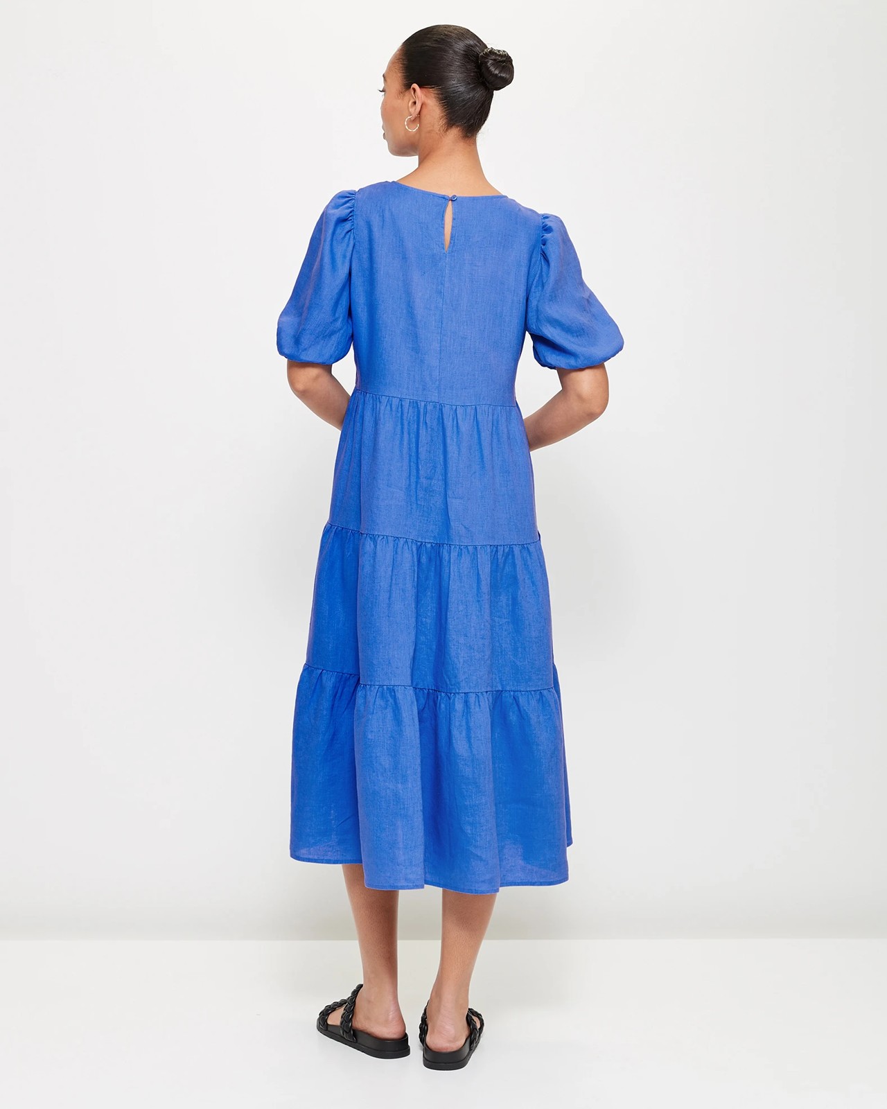 European Linen Tiered Midi Dress Target Australia