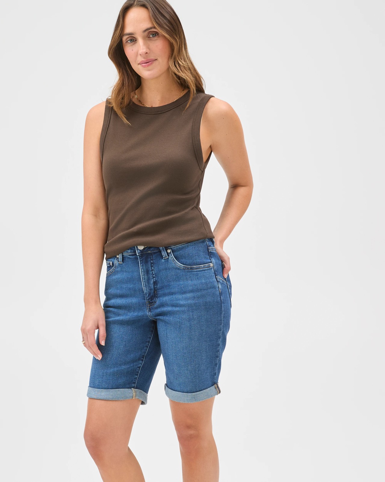 Shape Your Body Bermuda Denim Shorts 2 of 5