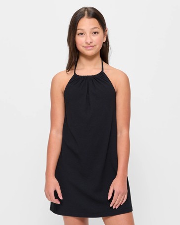 Knit Waffle Halter Dress