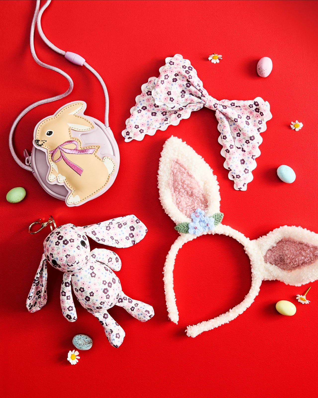 Kids Floral Ric Rac Bow Barette 3 of 3