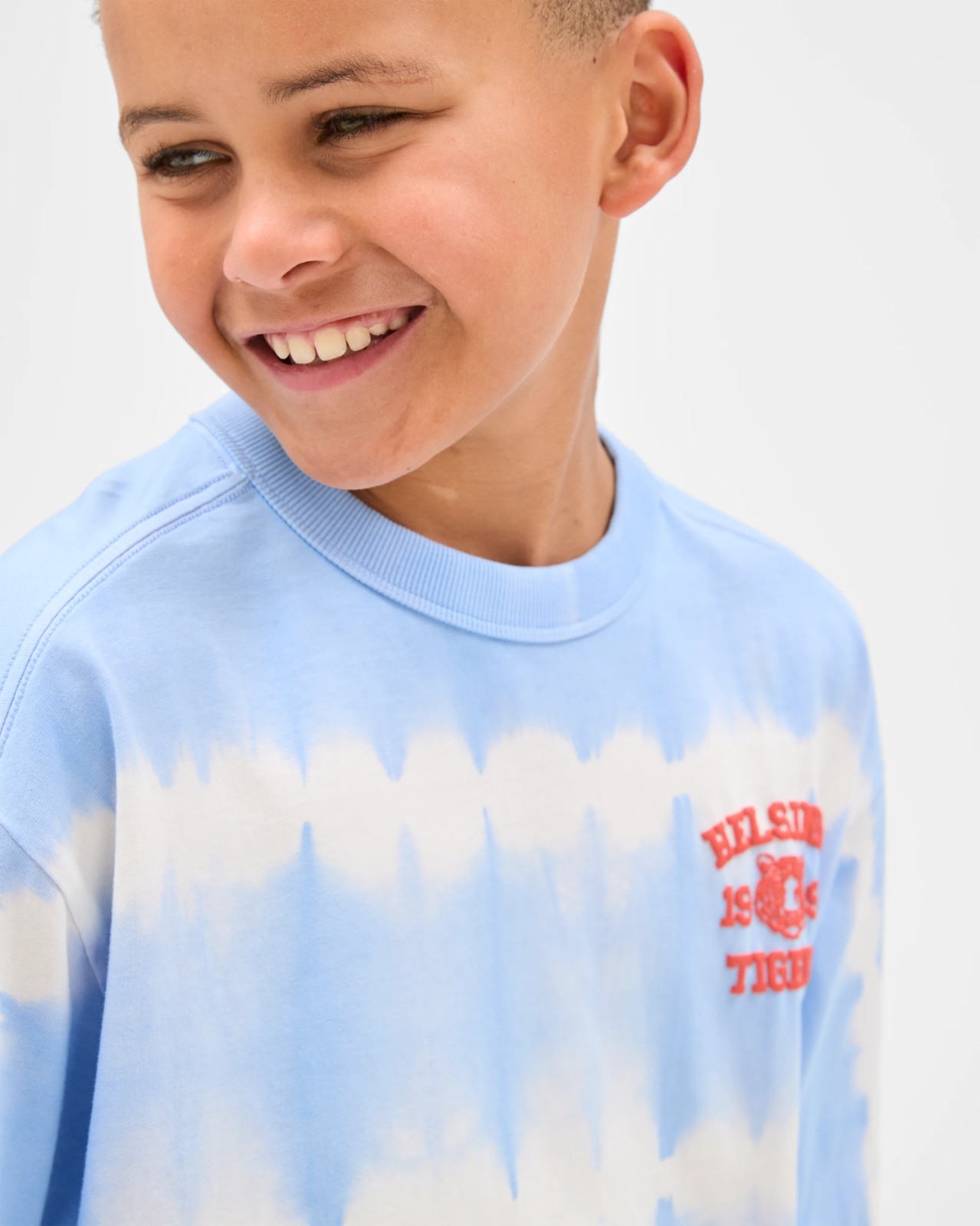 Australian Cotton Oversized Dyed Graphic T-Shirt - Blue 3 of 6